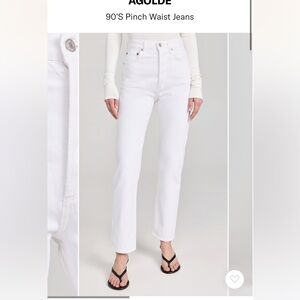 Agolde 90s Pinch Waist Jeans in Marshmallow
